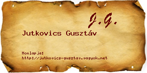 Jutkovics Gusztáv névjegykártya